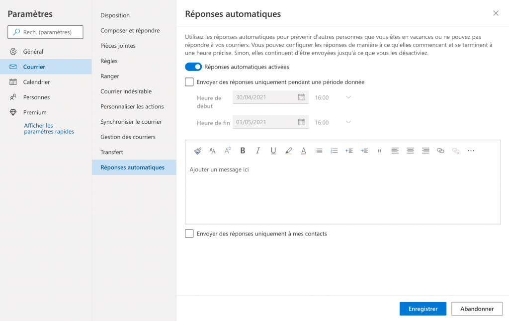 Comment mettre un message d'absence sur Outlook ? - Blog Tuto.com