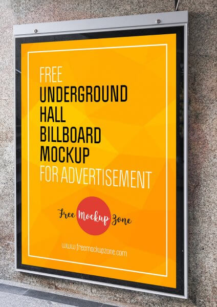 Mockup affiche métro