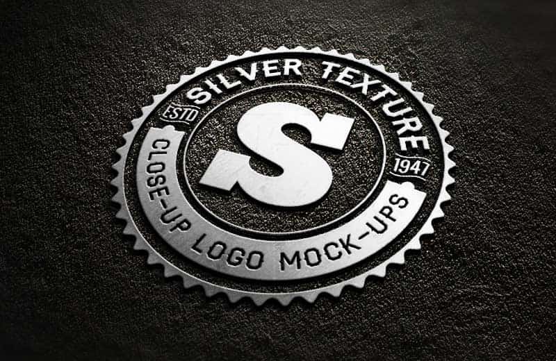 Silver-metal-logo-mockup