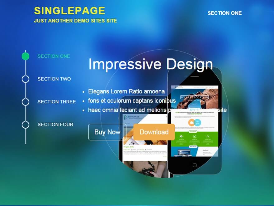 25 templates wordpress gratuits de type "One page" Blog