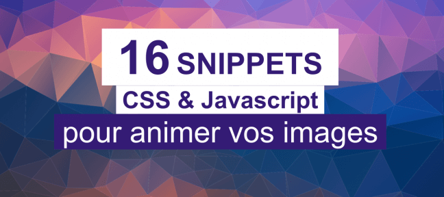 16 Snippets CSS et Javascript gratuits pour animer vos images