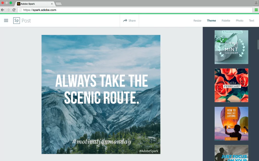 adobe spark post