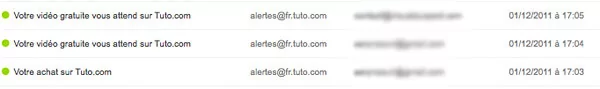 Alertes email avec Mailjet