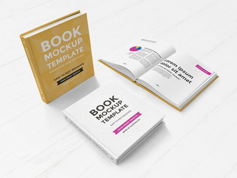 27 mockups PSDs gratuits de livres, magazines et