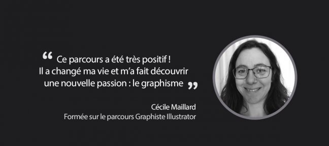 Le parcours Graphiste Illustrator de Tuto.com suivi par Cécile
