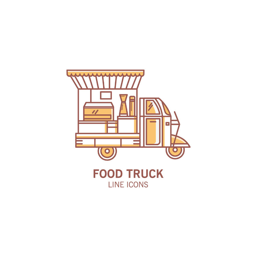 foodtruck-line-icones