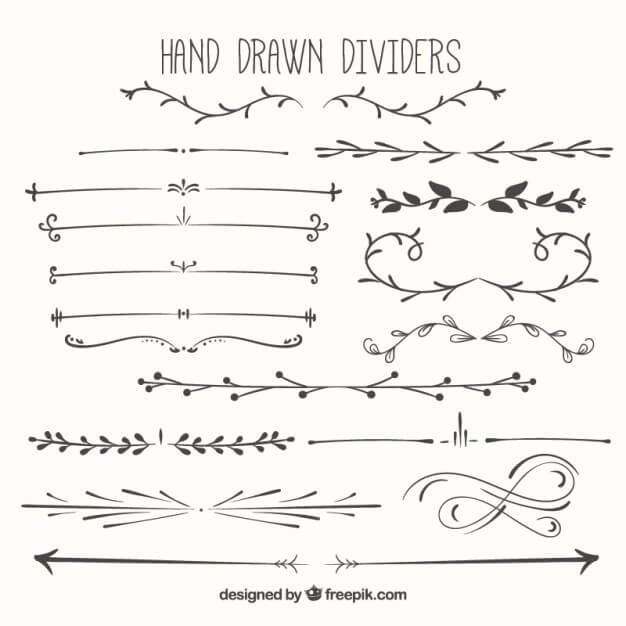 hand drawn dividers