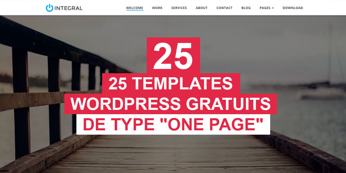 25 templates wordpress gratuits de type "One page" Blog