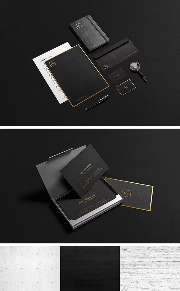 mockup-branding-identite-black-gold