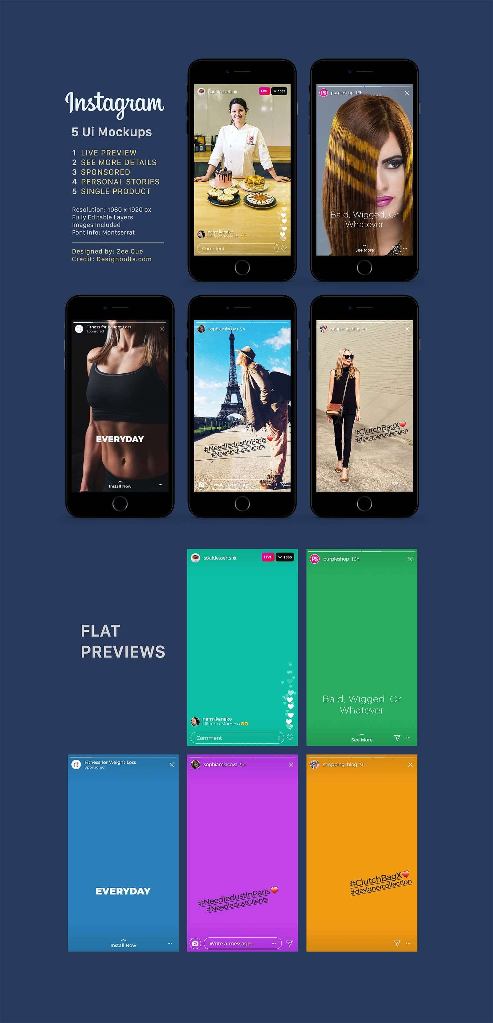 Download 16 packs de templates Instagram gratuits pour vos posts et vos stories