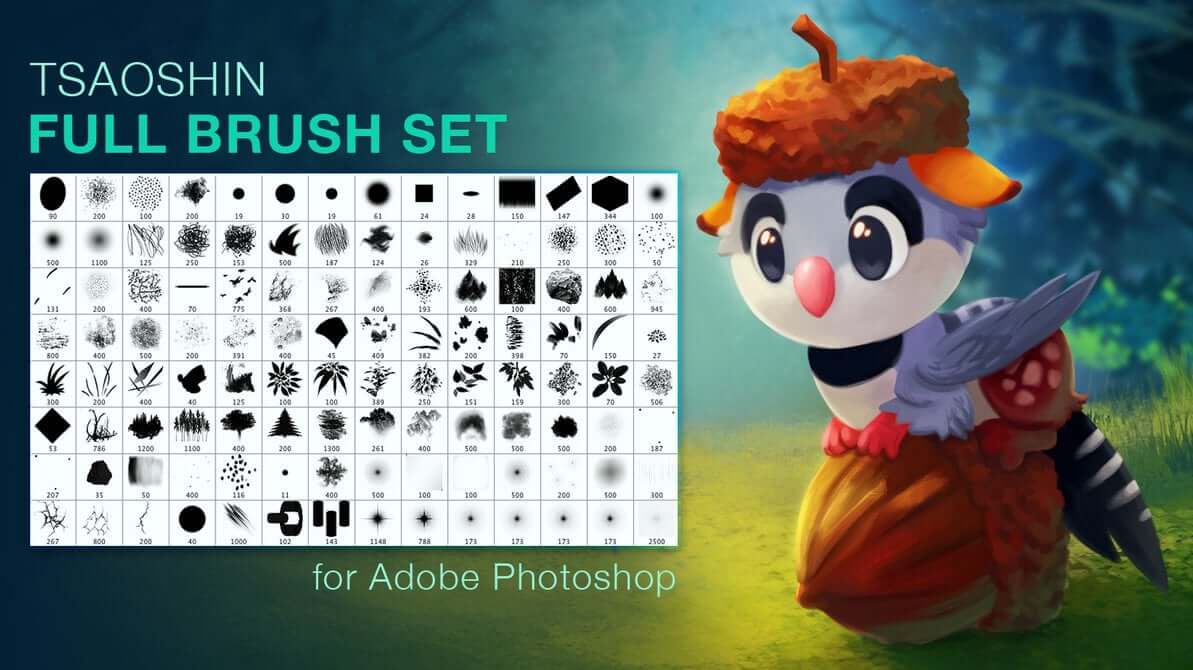 photoshop digital painting brush set