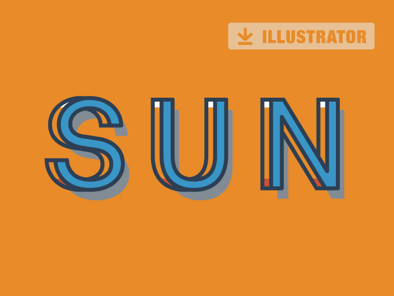 sun-automated-text-effect-vintage-illustrator-free-freebie