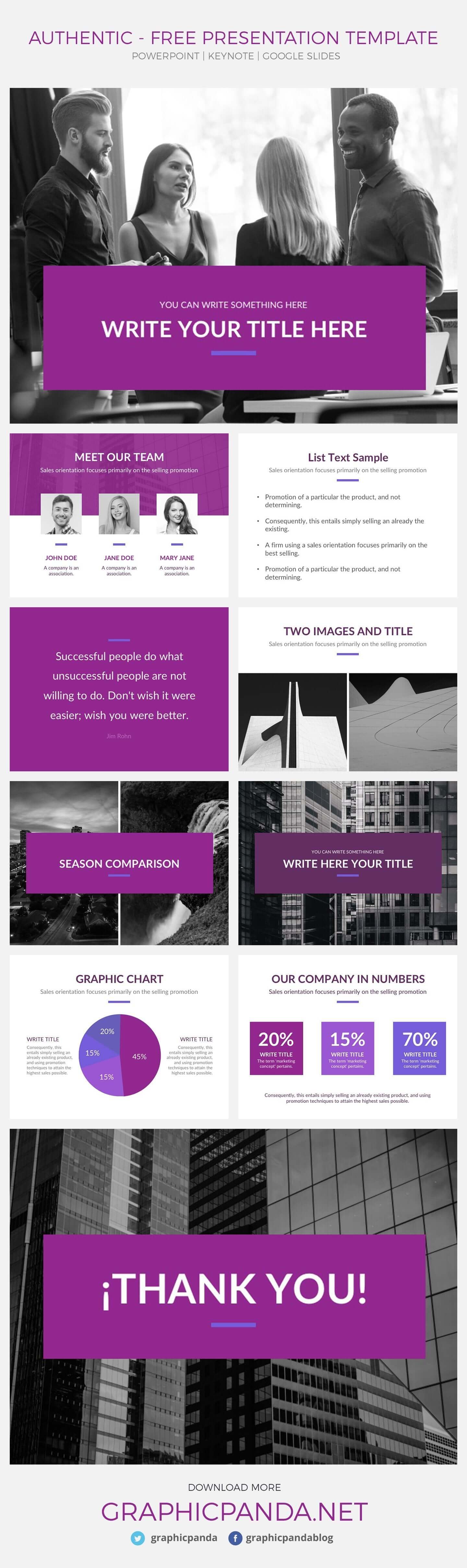 presentation template gratuit